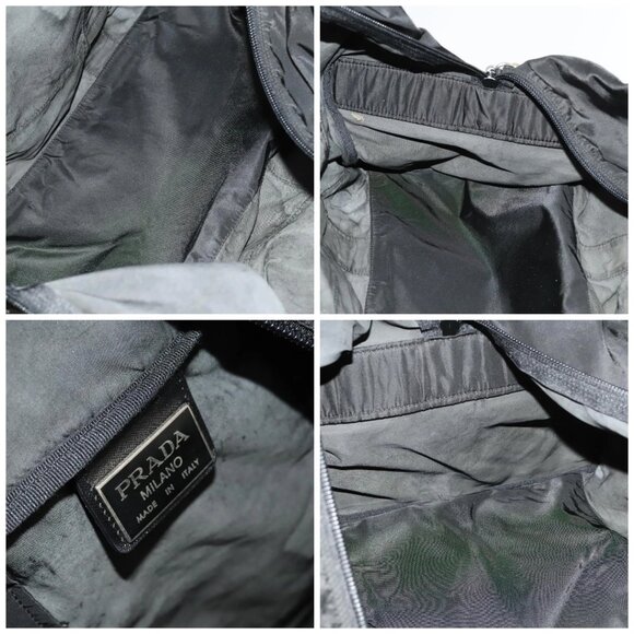 PRADA Boston Bag Nylon 2way Black Silver Auth bs28231 - Picture 13 of 14